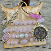 Pretty In Pink Luxe Designer Bracelet Stack